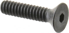 Unbrako - #6-32 UNC Hex Socket Drive, 82° Flat Screw - Alloy Steel, Black Oxide Finish, 5/8" OAL - Exact Tooling