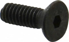 Unbrako - #8-32 UNC Hex Socket Drive, 82° Flat Screw - Alloy Steel, Black Oxide Finish, 1/2" OAL - Exact Tooling