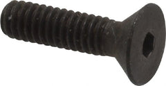 Unbrako - #8-32 UNC Hex Socket Drive, 82° Flat Screw - Alloy Steel, Black Oxide Finish, 5/8" OAL - Exact Tooling