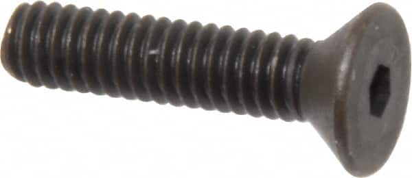 Unbrako - #8-32 UNC Hex Socket Drive, 82° Flat Screw - Alloy Steel, Black Oxide Finish, 3/4" OAL - Exact Tooling