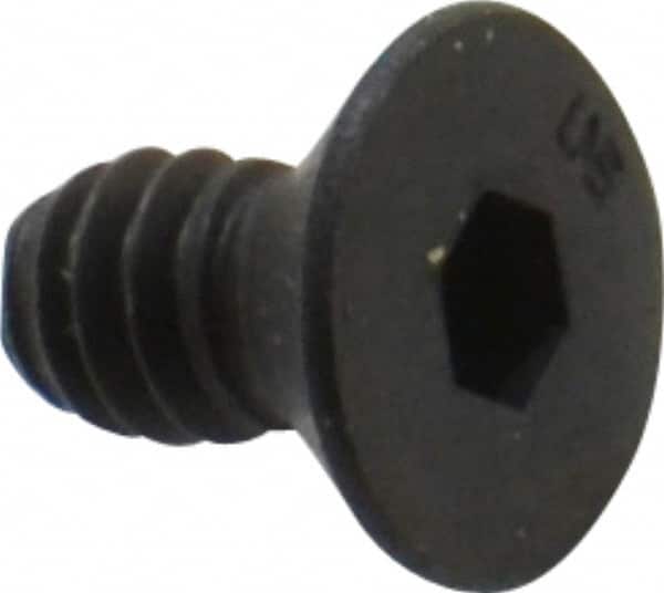Unbrako - #10-24 UNC Hex Socket Drive, 82° Flat Screw - Alloy Steel, Black Oxide Finish, 3/8" OAL - Exact Tooling