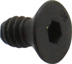 Unbrako - #10-24 UNC Hex Socket Drive, 82° Flat Screw - Alloy Steel, Black Oxide Finish, 3/8" OAL - Exact Tooling