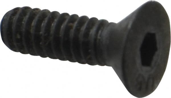 Unbrako - #10-24 UNC Hex Socket Drive, 82° Flat Screw - Alloy Steel, Black Oxide Finish, 5/8" OAL - Exact Tooling