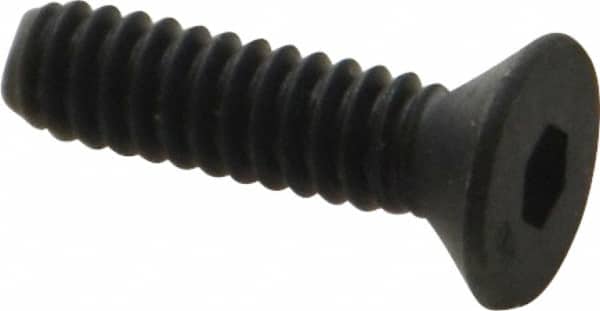 Unbrako - #10-24 UNC Hex Socket Drive, 82° Flat Screw - Alloy Steel, Black Oxide Finish, 3/4" OAL - Exact Tooling