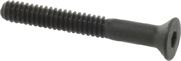 Unbrako - #10-24 UNC Hex Socket Drive, 82° Flat Screw - Alloy Steel, Black Oxide Finish, 1-1/2" OAL - Exact Tooling
