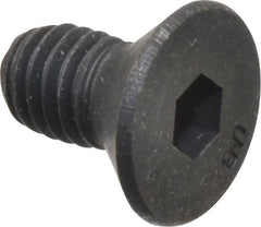 Unbrako - #10-32 UNF Hex Socket Drive, 82° Flat Screw - Alloy Steel, Black Oxide Finish, 3/8" OAL - Exact Tooling