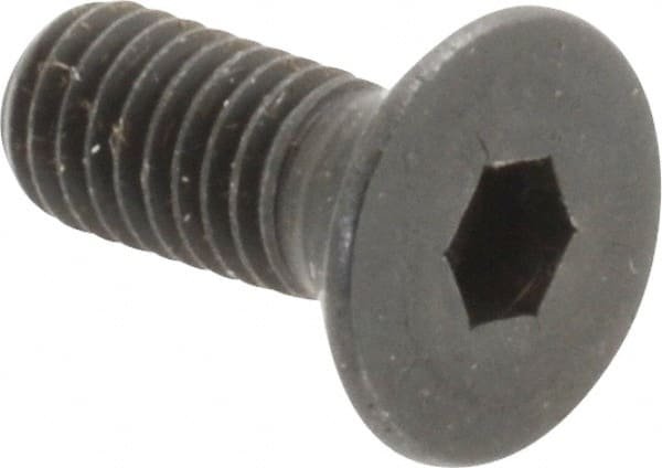 Unbrako - #10-32 UNF Hex Socket Drive, 82° Flat Screw - Alloy Steel, Black Oxide Finish, 1/2" OAL - Exact Tooling
