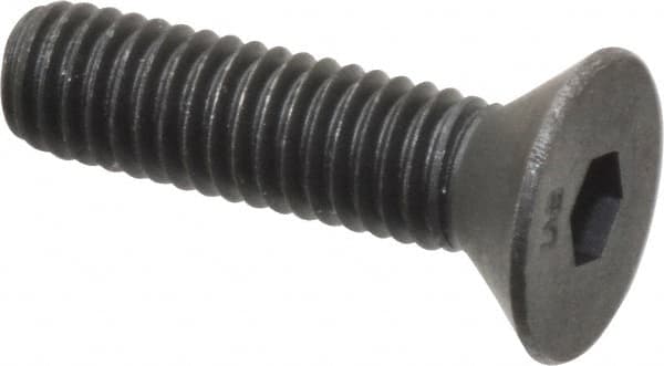 Unbrako - #10-32 UNF Hex Socket Drive, 82° Flat Screw - Alloy Steel, Black Oxide Finish, 3/4" OAL - Exact Tooling