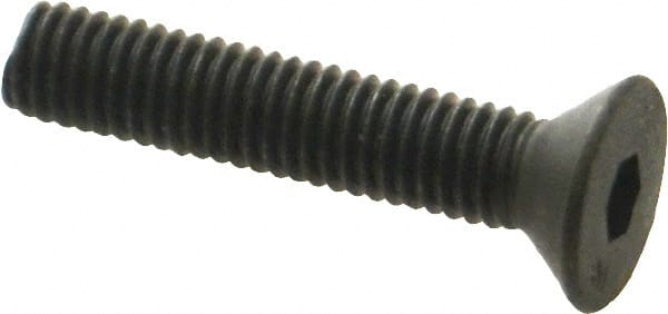 Unbrako - #10-32 UNF Hex Socket Drive, 82° Flat Screw - Alloy Steel, Black Oxide Finish, 1" OAL - Exact Tooling