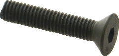 Unbrako - #10-32 UNF Hex Socket Drive, 82° Flat Screw - Alloy Steel, Black Oxide Finish, 1" OAL - Exact Tooling