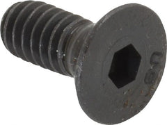 Unbrako - 1/4-20 UNC Hex Socket Drive, 82° Flat Screw - Alloy Steel, Black Oxide Finish, 5/8" OAL - Exact Tooling