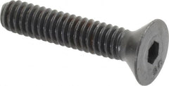 Unbrako - 1/4-20 UNC Hex Socket Drive, 82° Flat Screw - Alloy Steel, Black Oxide Finish, 1-1/4" OAL - Exact Tooling