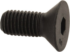 Unbrako - 1/4-28 UNF Hex Socket Drive, 82° Flat Screw - Alloy Steel, Black Oxide Finish, 5/8" OAL - Exact Tooling