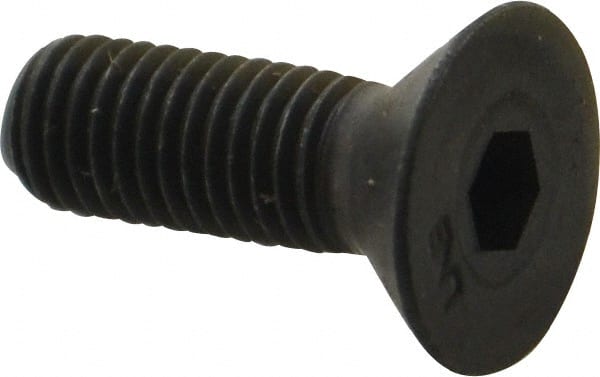 Unbrako - 1/4-28 UNF Hex Socket Drive, 82° Flat Screw - Alloy Steel, Black Oxide Finish, 3/4" OAL - Exact Tooling