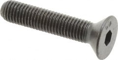 Unbrako - 1/4-28 UNF Hex Socket Drive, 82° Flat Screw - Alloy Steel, Black Oxide Finish, 1-1/4" OAL - Exact Tooling