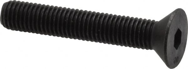 Unbrako - 1/4-28 UNF Hex Socket Drive, 82° Flat Screw - Alloy Steel, Black Oxide Finish, 1-1/2" OAL - Exact Tooling