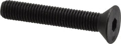 Unbrako - 1/4-28 UNF Hex Socket Drive, 82° Flat Screw - Alloy Steel, Black Oxide Finish, 1-1/2" OAL - Exact Tooling