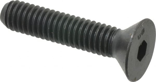 Unbrako - 5/16-18 UNC Hex Socket Drive, 82° Flat Screw - Alloy Steel, Black Oxide Finish, 1-1/2" OAL - Exact Tooling