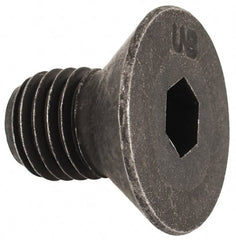 Unbrako - 5/16-24 UNF Hex Socket Drive, 82° Flat Screw - Alloy Steel, Black Oxide Finish, 1/2" OAL - Exact Tooling