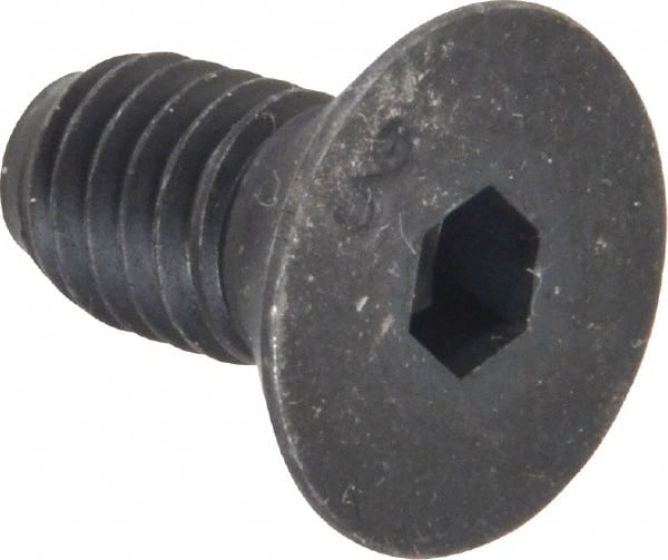 Unbrako - 3/8-16 UNC Hex Socket Drive, 82° Flat Screw - Alloy Steel, Black Oxide Finish, 3/4" OAL - Exact Tooling