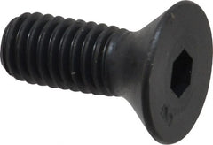 Unbrako - 3/8-16 UNC Hex Socket Drive, 82° Flat Screw - Alloy Steel, Black Oxide Finish, 1" OAL - Exact Tooling
