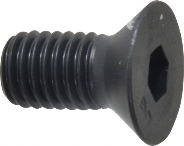 Unbrako - 1/2-13 UNC Hex Socket Drive, 82° Flat Screw - Alloy Steel, Black Oxide Finish, 1" OAL - Exact Tooling