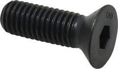 Unbrako - 1/2-13 UNC Hex Socket Drive, 82° Flat Screw - Alloy Steel, Black Oxide Finish, 1-1/2" OAL - Exact Tooling