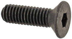 Unbrako - M3x0.50 Metric Coarse Hex Socket Drive, 90 to 92° Flat Screw - Grade 12.9 Alloy Steel, Black Oxide Finish, 10mm OAL - Exact Tooling
