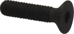 Unbrako - M3x0.50 Metric Coarse Hex Socket Drive, 90 to 92° Flat Screw - Grade 12.9 Alloy Steel, Black Oxide Finish, 12mm OAL - Exact Tooling