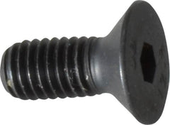 Unbrako - M5x0.80 Metric Coarse Hex Socket Drive, 90 to 92° Flat Screw - Grade 12.9 Alloy Steel, Black Oxide Finish, 12mm OAL - Exact Tooling
