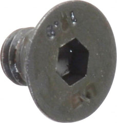 Unbrako - M6x1.00 Metric Coarse Hex Socket Drive, 90 to 92° Flat Screw - Grade 12.9 Alloy Steel, Black Oxide Finish, 8mm OAL - Exact Tooling