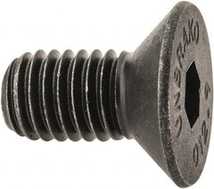 Unbrako - M8x1.25 Metric Coarse Hex Socket Drive, 90 to 92° Flat Screw - Grade 12.9 Alloy Steel, Black Oxide Finish, 16mm OAL - Exact Tooling