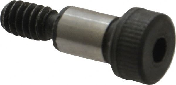Unbrako - 1/4" Shoulder Diam x 3/8" Shoulder Length, #10-24 UNC, Hex Socket Shoulder Screw - 8 Alloy Steel, 0.357 to 3/8" Head Diam - Exact Tooling