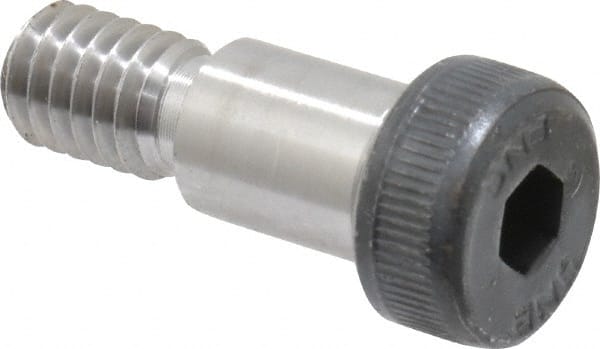 Unbrako - 3/8 x 1/2" Shoulder Diam x Length, 5/16-18, Shoulder Screw - 0.24 to 0.25" Head Height, 0.543 to 0.562" Head Diam, Grade 8 Alloy Steel, 3/16" Hex Socket Drive - Exact Tooling