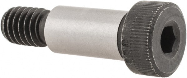 Unbrako - 3/8" Shoulder Diam x 3/4" Shoulder Length, 5/16-18 UNC, Hex Socket Shoulder Screw - 8 Alloy Steel, 0.543 to 0.562" Head Diam - Exact Tooling