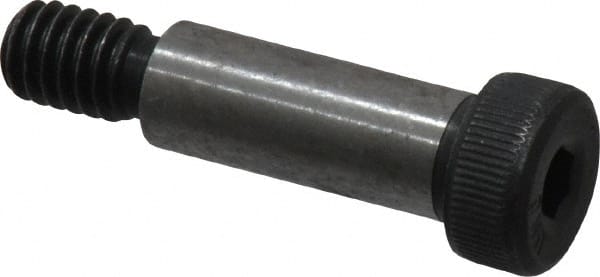 Unbrako - 3/8" Shoulder Diam x 1" Shoulder Length, 5/16-18 UNC, Hex Socket Shoulder Screw - 8 Alloy Steel, 0.543 to 0.562" Head Diam - Exact Tooling