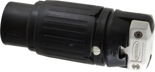 Hubbell Wiring Device-Kellems - 250 VDC, 600 VAC, 50 Amp, NonNEMA Configuration, Industrial Grade, Self Grounding Connector - 1 Phase, 3 Poles, IP20, 0.83 to 1-1/4 Inch Cord Diameter - Exact Tooling