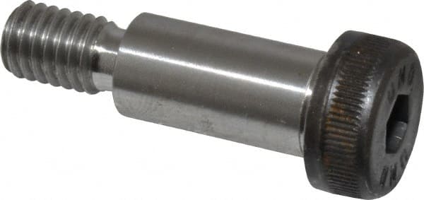 Unbrako - 1/2" Shoulder Diam x 1" Shoulder Length, 3/8-16 UNC, Hex Socket Shoulder Screw - 8 Alloy Steel, 0.729 to 3/4" Head Diam - Exact Tooling