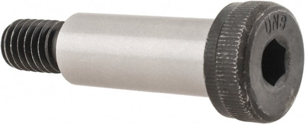Unbrako - 1/2" Shoulder Diam x 1-1/4" Shoulder Length, 3/8-16 UNC, Hex Socket Shoulder Screw - 8 Alloy Steel, 0.729 to 3/4" Head Diam - Exact Tooling