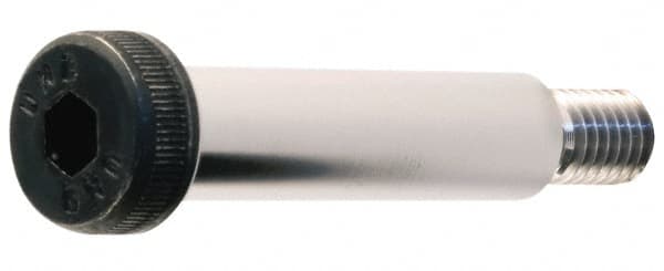 Unbrako - 10mm Shoulder Diam x 80mm Shoulder Length, M8x1.25 Metric Coarse, Hex Socket Shoulder Screw - 12.9 Alloy Steel, 7mm Head Height x 16mm Head Diam - Exact Tooling