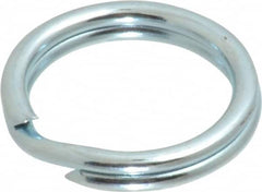 Made in USA - 0.526" ID, 0.67" OD, 0.105" Thick, Split Ring - Grade 2 Spring Steel, Zinc-Plated Finish - Exact Tooling