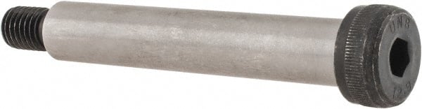 Unbrako - 16mm Shoulder Diam x 90mm Shoulder Length, M12x1.75 Metric Coarse, Hex Socket Shoulder Screw - 12.9 Alloy Steel, 11mm Head Height x 24mm Head Diam - Exact Tooling