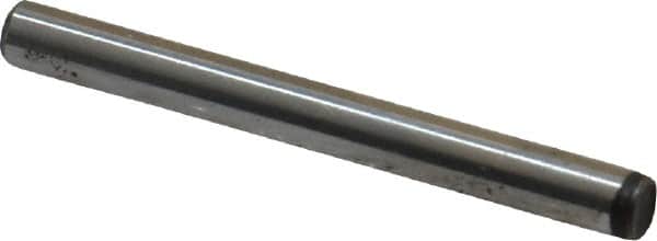 Unbrako - 1/8" Diam x 1-1/4" Pin Length Grade 8 Alloy Steel Oversized Dowel Pin - C 60 (Surface) & C 50-58 Hardness, 1,845 Lb Breaking Strength, 1 Beveled & 1 Rounded End - Exact Tooling