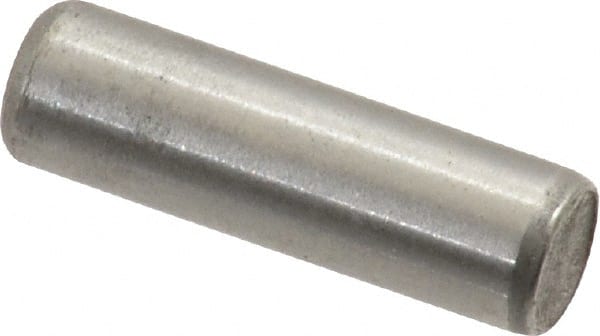 Unbrako - 3/16" Diam x 5/8" Pin Length Grade 8 Alloy Steel Oversized Dowel Pin - C 60 (Surface) & C 50-58 Hardness, 4,140 Lb Breaking Strength, 1 Beveled & 1 Rounded End - Exact Tooling