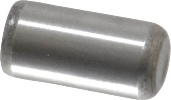 Unbrako - 1/4" Diam x 1/2" Pin Length Grade 8 Alloy Steel Oversized Dowel Pin - C 60 (Surface) & C 50-58 Hardness, 7,370 Lb Breaking Strength, 1 Beveled & 1 Rounded End - Exact Tooling