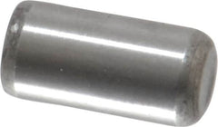 Unbrako - 1/4" Diam x 1/2" Pin Length Grade 8 Alloy Steel Oversized Dowel Pin - C 60 (Surface) & C 50-58 Hardness, 7,370 Lb Breaking Strength, 1 Beveled & 1 Rounded End - Exact Tooling