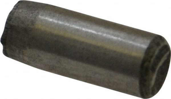 Unbrako - 1/4" Diam x 5/8" Pin Length Grade 8 Alloy Steel Oversized Dowel Pin - C 60 (Surface) & C 50-58 Hardness, 7,370 Lb Breaking Strength, 1 Beveled & 1 Rounded End - Exact Tooling