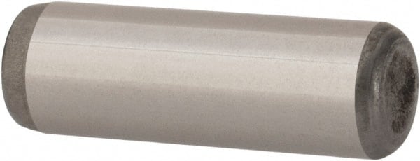 Unbrako - 1/4" Diam x 3/4" Pin Length Grade 8 Alloy Steel Oversized Dowel Pin - C 60 (Surface) & C 50-58 Hardness, 7,370 Lb Breaking Strength, 1 Beveled & 1 Rounded End - Exact Tooling