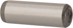 Unbrako - 1/4" Diam x 3/4" Pin Length Grade 8 Alloy Steel Oversized Dowel Pin - C 60 (Surface) & C 50-58 Hardness, 7,370 Lb Breaking Strength, 1 Beveled & 1 Rounded End - Exact Tooling