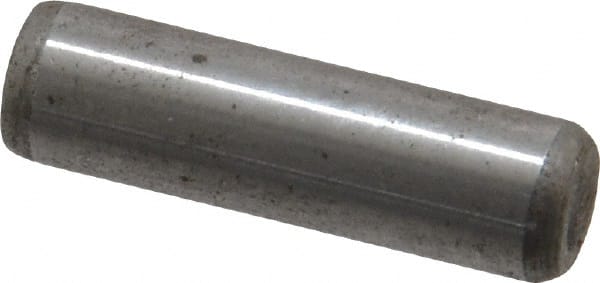 Unbrako - 1/4" Diam x 7/8" Pin Length Grade 8 Alloy Steel Oversized Dowel Pin - C 60 (Surface) & C 50-58 Hardness, 7,370 Lb Breaking Strength, 1 Beveled & 1 Rounded End - Exact Tooling